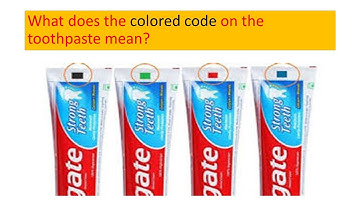 What does the colour code in toothpaste mean?