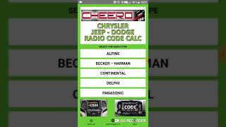 RADIO CODE FOR CHRYSLER JEEP DODGE FIAT - UCONNECT MYGIG DELPHI ALPINE PANASONIC HARMAN CONTINENTAL screenshot 5