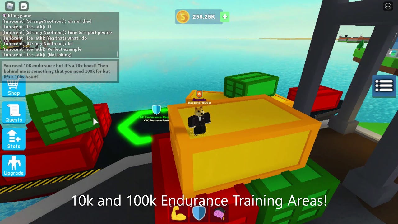 Every Endurance Training Area! *Super Power Fighting Simulator* YouTube