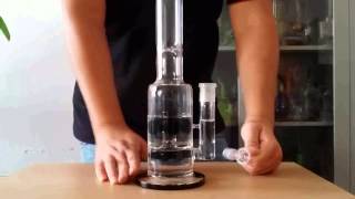 Glass Bongs Glass Water Pipe Oil rig dab rig with five tyre perc and double showerhead inliner