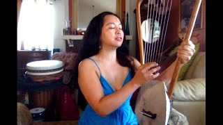 Song Of Seikilos. Ancient Greek Lyrics. Ancient Barbitos Lyre.