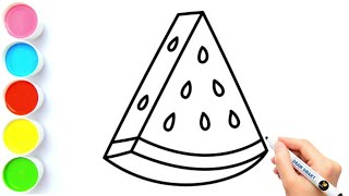 How To Draw Watermelon Step By Step Watermelon Drawing Watermelon Draw Smart