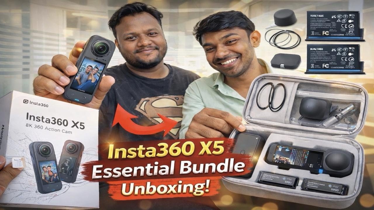 Insta360 X5 | Creator Ka Ultimate Dream Camera 😍 | Essentials Bundle Unboxing | 8K 360° Beast