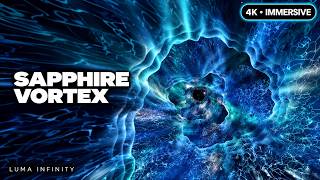 Sapphire Vortex 4K tv background | Endless Flow Blue Tunnel • Immersive Visuals screenshot 5