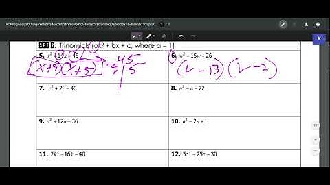 Unit 3.3 Factoring Review