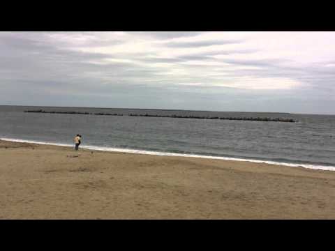 人気のいないひたちなか海水浴場