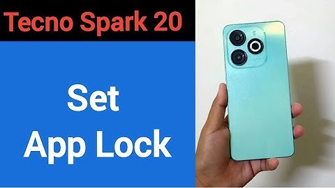 how to set App lock, Tecno Spark 20 me Applock kaise set kare