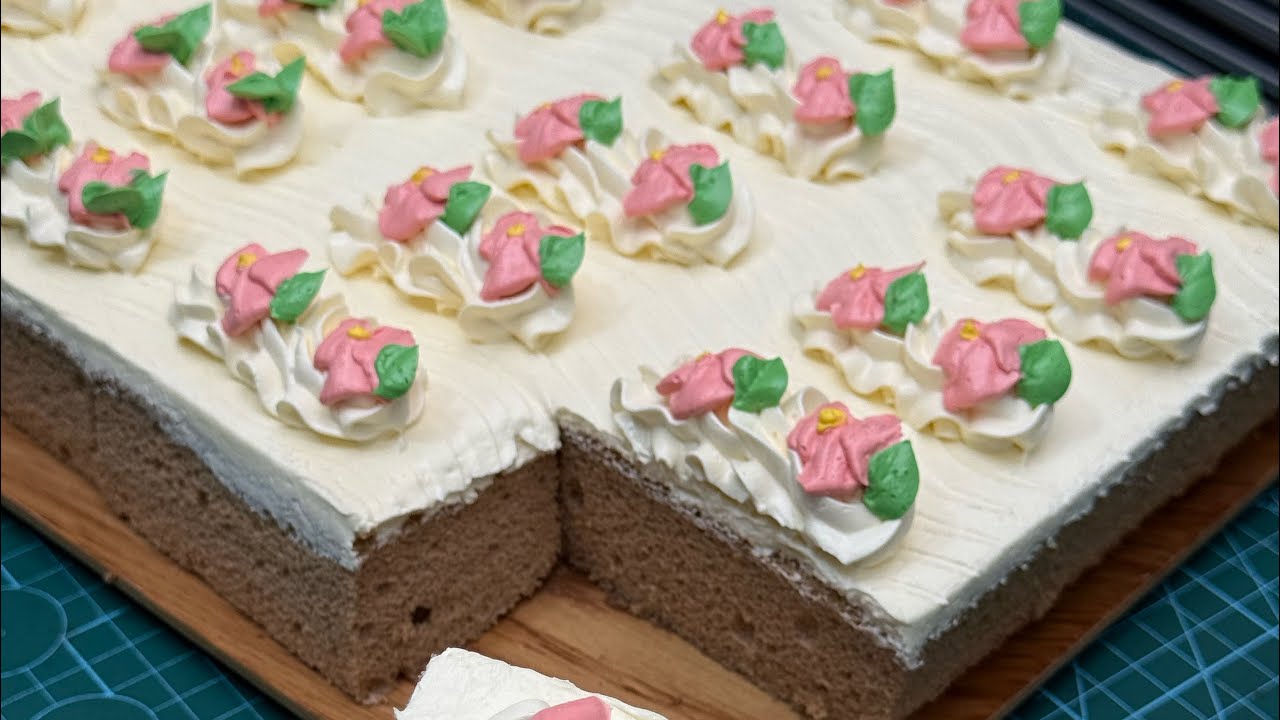 COFFEE BUTTERCREAM SLICE CAKE RECIPE
