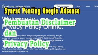 Tutorial Buat Disclaimer dan Privacy Policy pada Blog | Syarat Google Adsense Tutorial Buat Disclaimer dan Privacy Policy pada Blog | Syarat Google Adsense