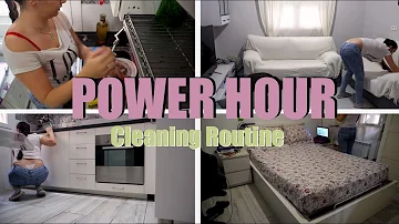 *NEW OF* See description 🤗 POWER HOUR Speed Cleaning Routine | White Thong Slip