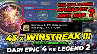 PUSH RANK GAMPANG AUTO WINSTREAK PAKAI APLIKASI RANK BOOSTER MOBILE LEGEND, BISA MENANG GAMPANG? screenshot 1