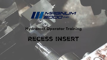 How to Change the Recess Insert in a Hydromat Machine | Step-by-Step Training