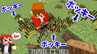 【マイクラ】ポッキーさんをお菓子な世界に招待した【赤髪のとも:ぽきとも】