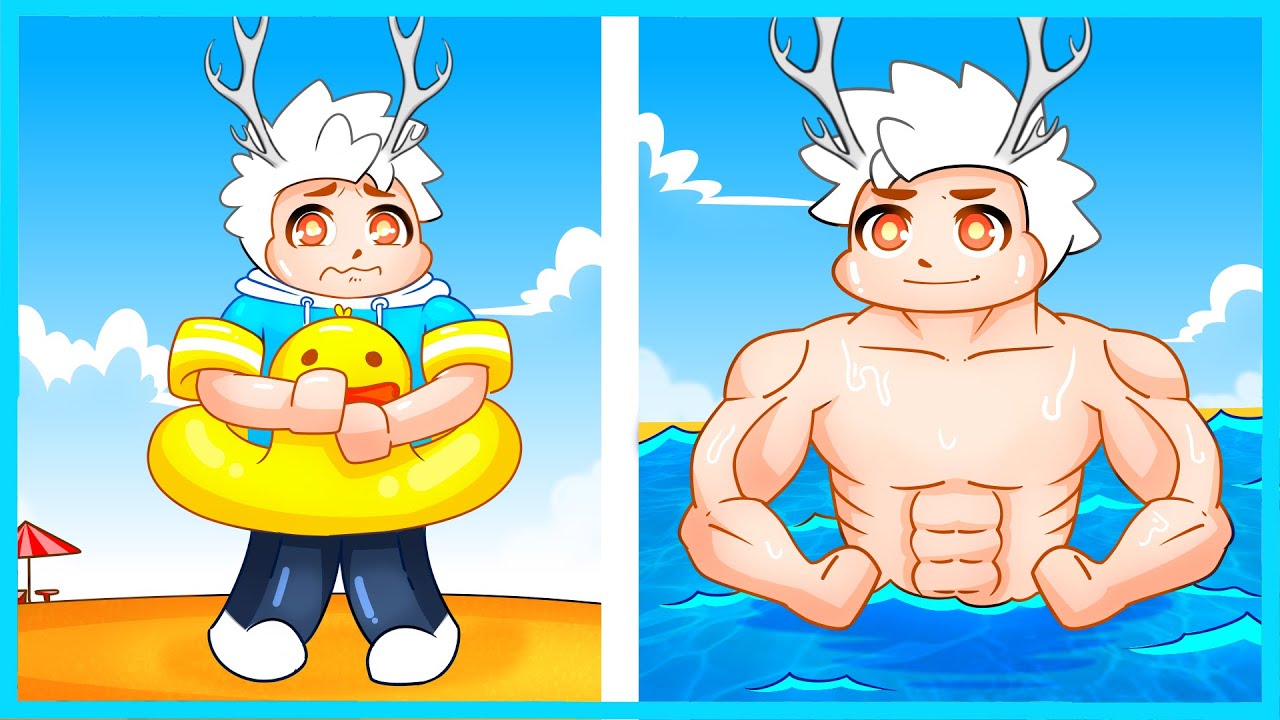 MENJADI ATLIT BERENANG YANG SANGAT CEPAT DAN BEROTOT VS KURUS DAN NOOB