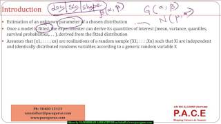 Fitting distributions to data and estimating parameters