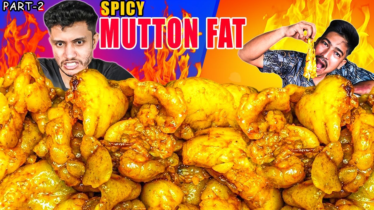 Spicy Massive  Mutton Fat Curry With Rice Mukbang Part-2 | Eating Spicy Gravy & Mutton Fat Curry |