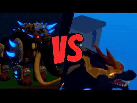 Mammoth beats Dragon user in Blox Fruits