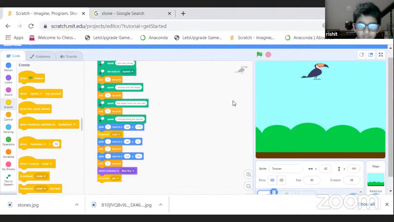 Coding of 7 Year old Programming | Rishit Jain | LetsUpgrade Jr