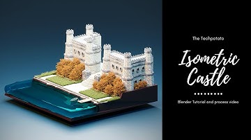 Isometric castle | Blender 2.82 New Tutorials | process and modelling video