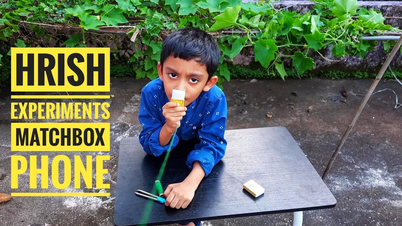 Hrish Experiments How to make telephone with matchbox Craft from