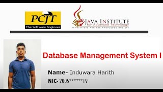 Database Management Systems | Question Set 03 | Java Institute
