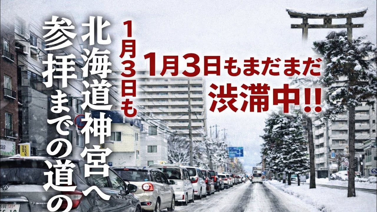 北海道神宮｜1月3日の静かな渋滞   |    A Quiet Morning Traffic to Hokkaido Shrine | January 3