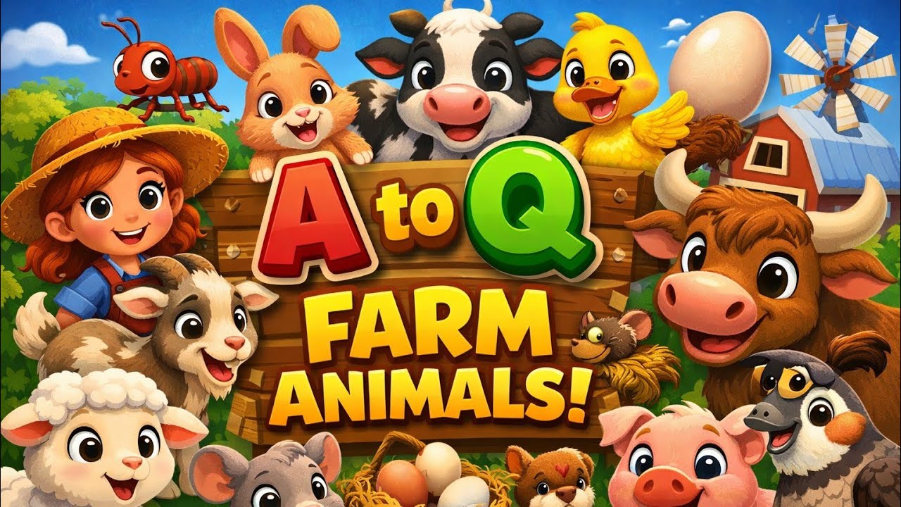 A to Z Farm Animals Song 🐄🐑 ABCD Learning Song for Kids | Alphabet Farm ...
