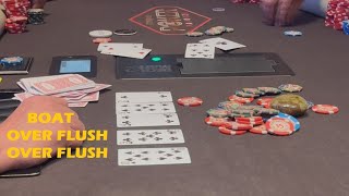 BOAT over FLUSH over FLUSH on FIRST HAND I PLAY! | Poker Vlog 224
