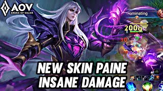 AOV : NEW SKIN PAINE GAMEPLAY | INSANE DAMAGE - ARENA OF VALOR LIÊNQUÂNMOBILE ROV COT 傳說對決