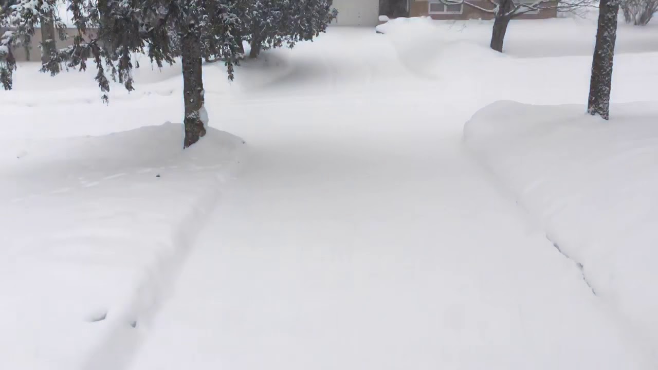 Time Lapse of the Snowstorm and Snowblowing - YouTube