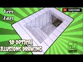 Very Easy 3D Optical Illusion Drawing | Amazing Staircase Trick