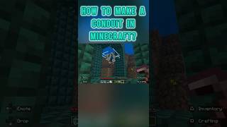 How to make a CONDUIT in Minecraft? #minecraft #conduit #minecraftshorts