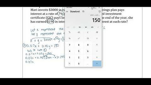 MFM 2P 2.5 Solve Word Problems Involving Linear Systems