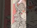 ペン画イラスト メイキング #making #イラスト #drawing #art #イラストメイキング #アナログ #illustration #shorts