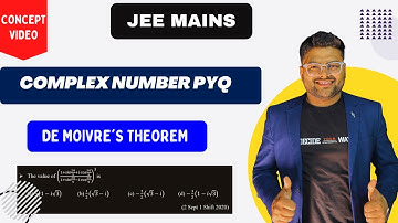 The value of ((1+sin⁡〖2π/9〗+i cos⁡〖2π/9〗)/(1+sin⁡〖2π/9〗-i cos⁡〖2π/9〗 ))^3is Complex Numbers JEE PYQS