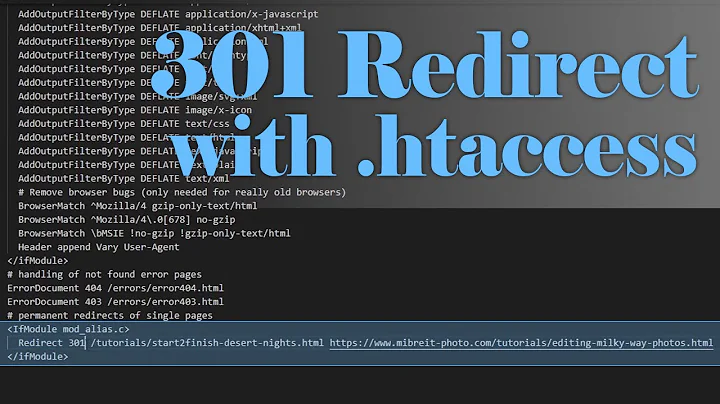 htaccess Redirect 301 - Redirecting a Url for SEO