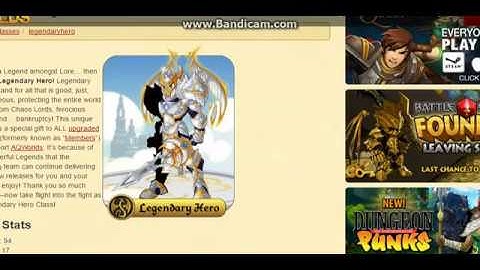 AQW Legendary Hero Class guide