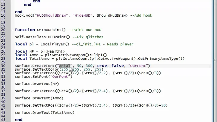 Making a Garry's Mod gamemode - Lesson 3 - A simple HUD