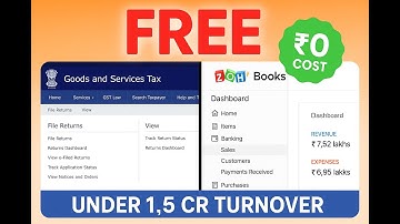 Free Zoho Books via GST Portal