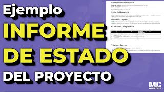 Ejemplo de REPORTE DE ESTADO del Proyecto