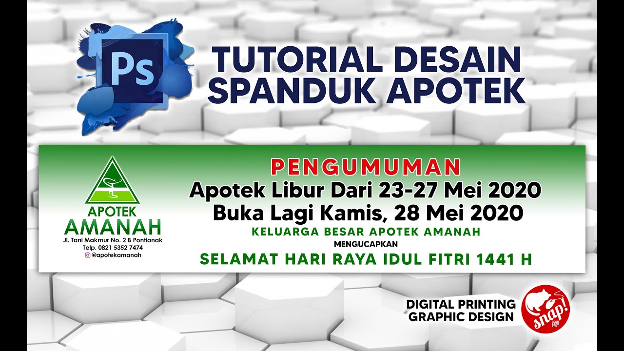 TUTORIAL DESAIN SPANDUK APOTEK  YouTube