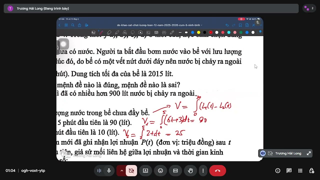 TRẢ LỜI NGẮN CỰC CĂNG!!! - Ôn thi THPTQG 2026 - Chữa Đề KSCL Toán 12 Cụm 5 Ninh Bình 2025-2026