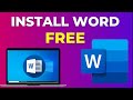 Comment tlcharger et installer microsoft wordoffice gratuitement sur un ordinateur portable meilleures alternatives gratuites