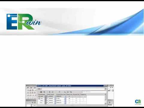ERwin Data Modeler Technical Overview History and Notes Overview
