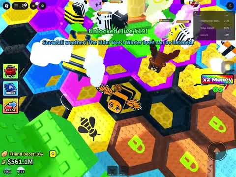 Playing grow a beehive
