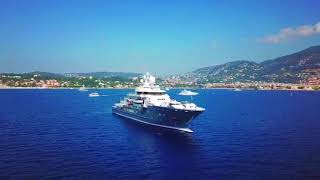 Dji mavic pro drone footage of 107meter Super yacht Andromeda