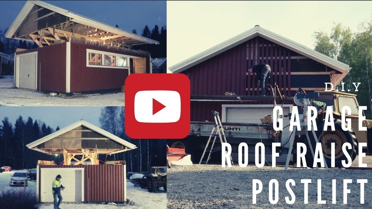 DIY GARAGE ROOF RAISE BY 2 POSTLIFT - YouTube