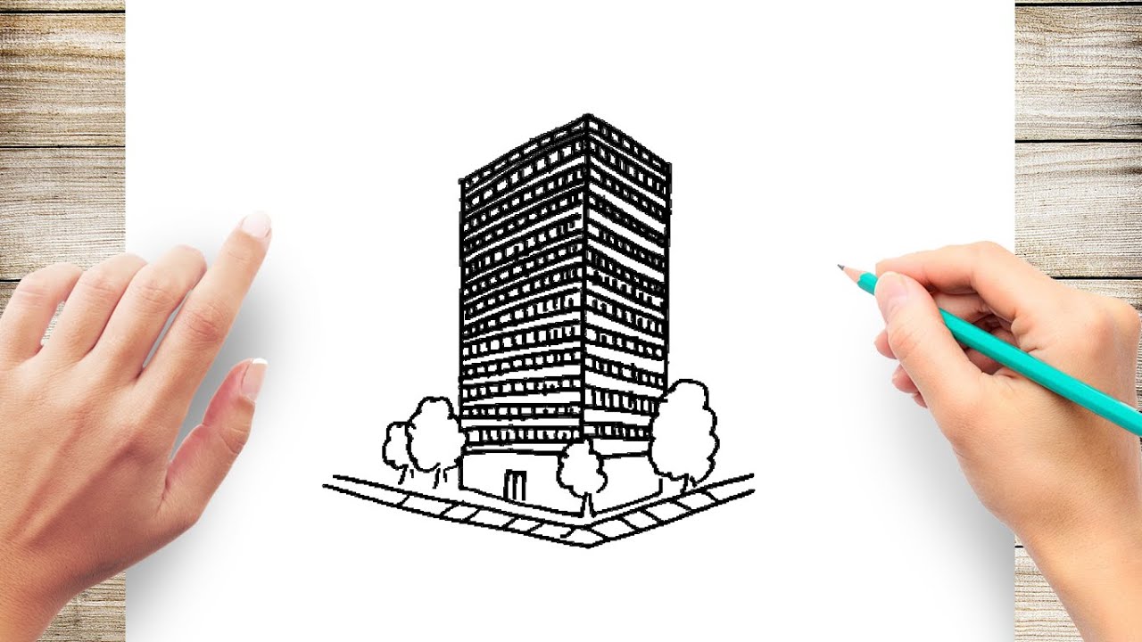 Real Estate Apartment Building Coloring Page Sketch Design Outline Drawing  Vector PNG Picture And Clipart Image For Free Download - Lovepik | 380531675