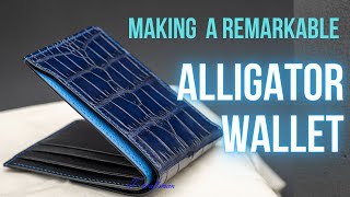 Making a bespoke alligator wallet with my own design.
