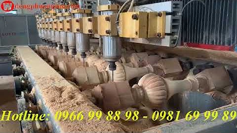 MÁy cnc 4 trục đục trụ cầu thang- Máy cnc Đông Phương